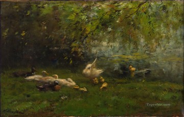 ウィレム・マリス アヒルの天国の風景 Oil Paintings